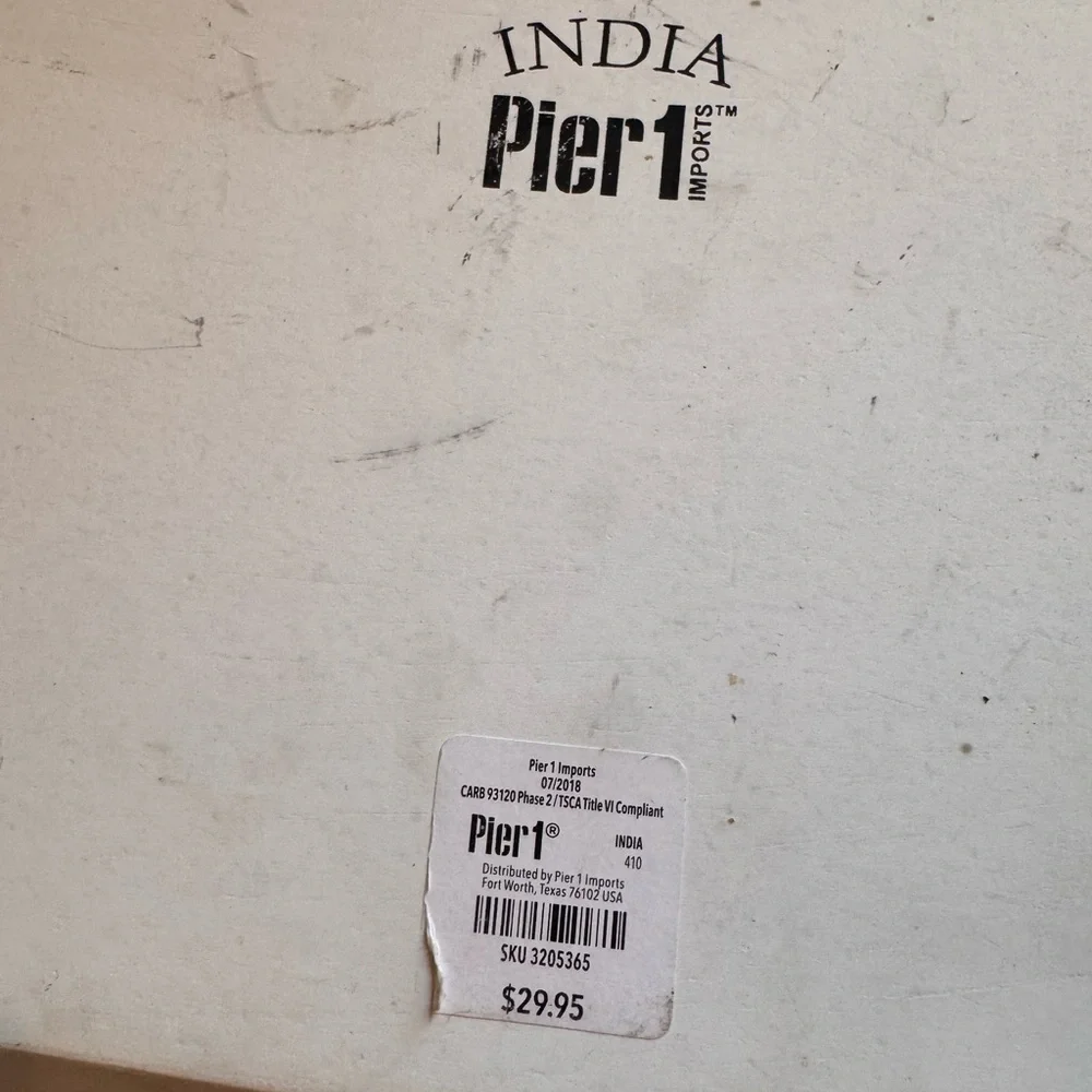 Pier 1 White Wooden Serving Tray